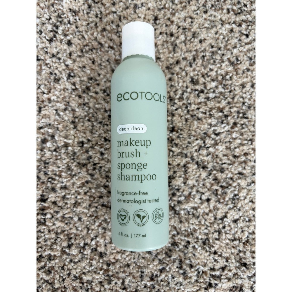 EcoTools Makeup Brush Shampoo 6oz Deep Clean Sponge Cleaner Fragrance-Free NEW